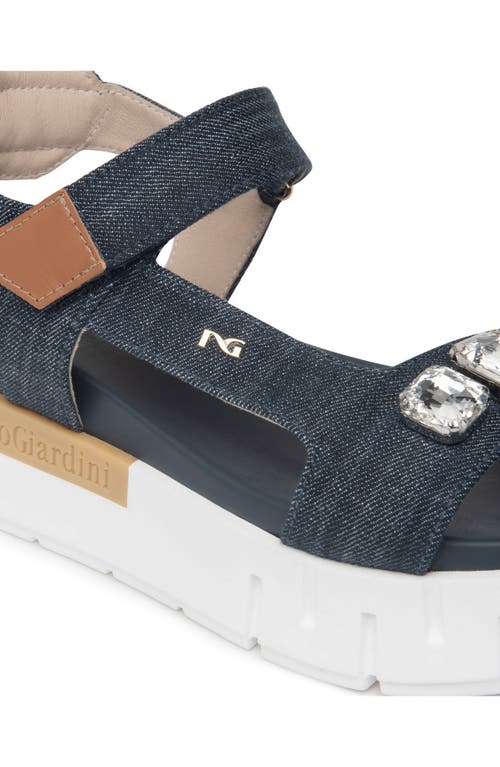 Nerogiardini Ankle Strap Platform Sandal In Multi