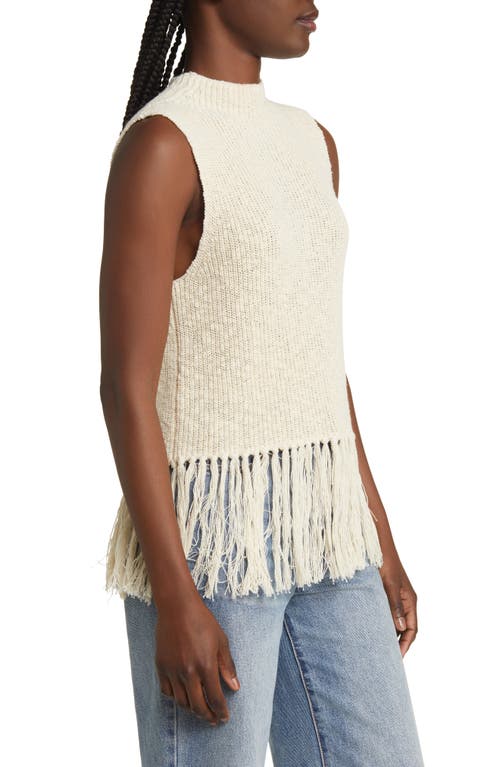 Rails Astrid Fringe Hem Knit Tank In Ecru