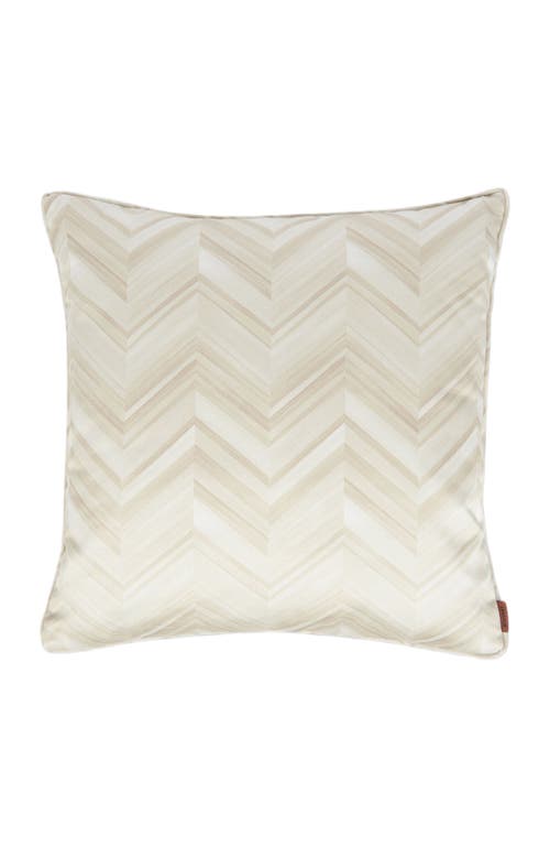 Missoni Home Layers 40x40 Cm Cotton Sateen Chevron Cushion In Neutral