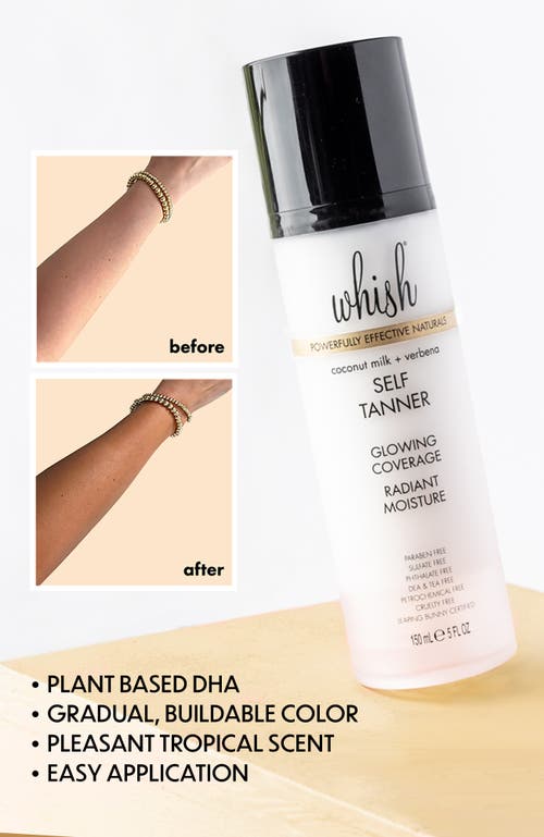 Whish Beauty Coconut Milk + Verbena Self Tanner Lotion In Transparent