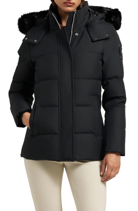 Cloud 800 Fill Power Down Puffer Jacket with Removable Genuine Shearling Trim