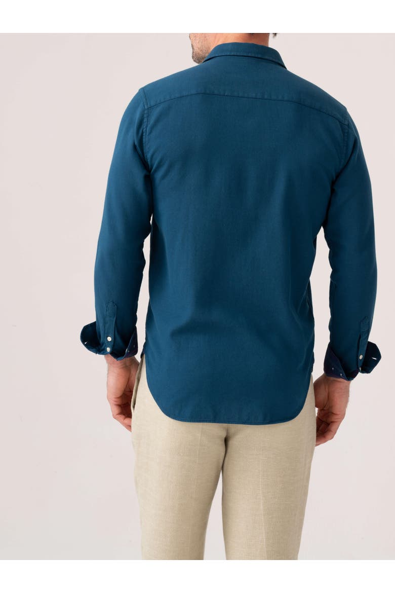 Kabisa Kikoy Cotton Long Sleeve Shirt, Alternate, color, Teal Blue