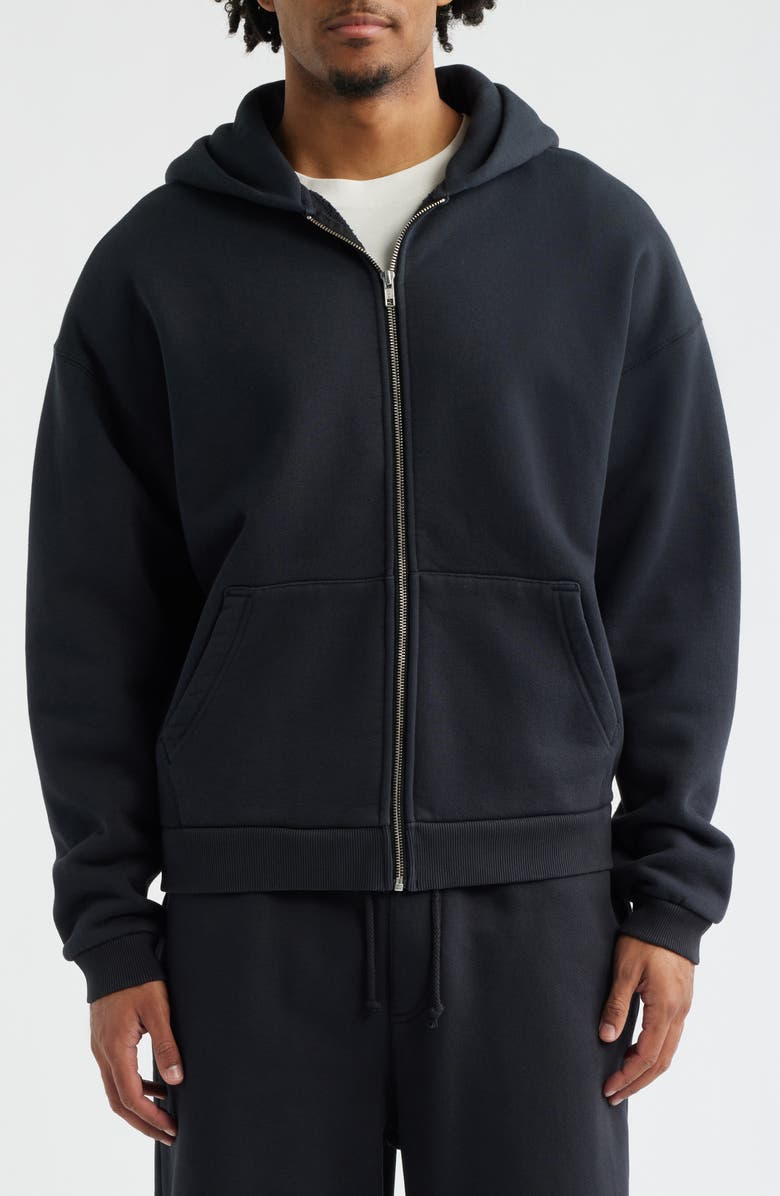 Elwood Core Oversize Terry Full Zip Hoodie, Alternate, color, Vintage Black
