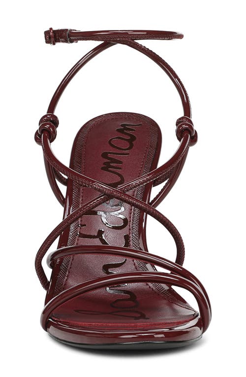 Sam Edelman Isadora Ankle Strap Sandal In Burgundy