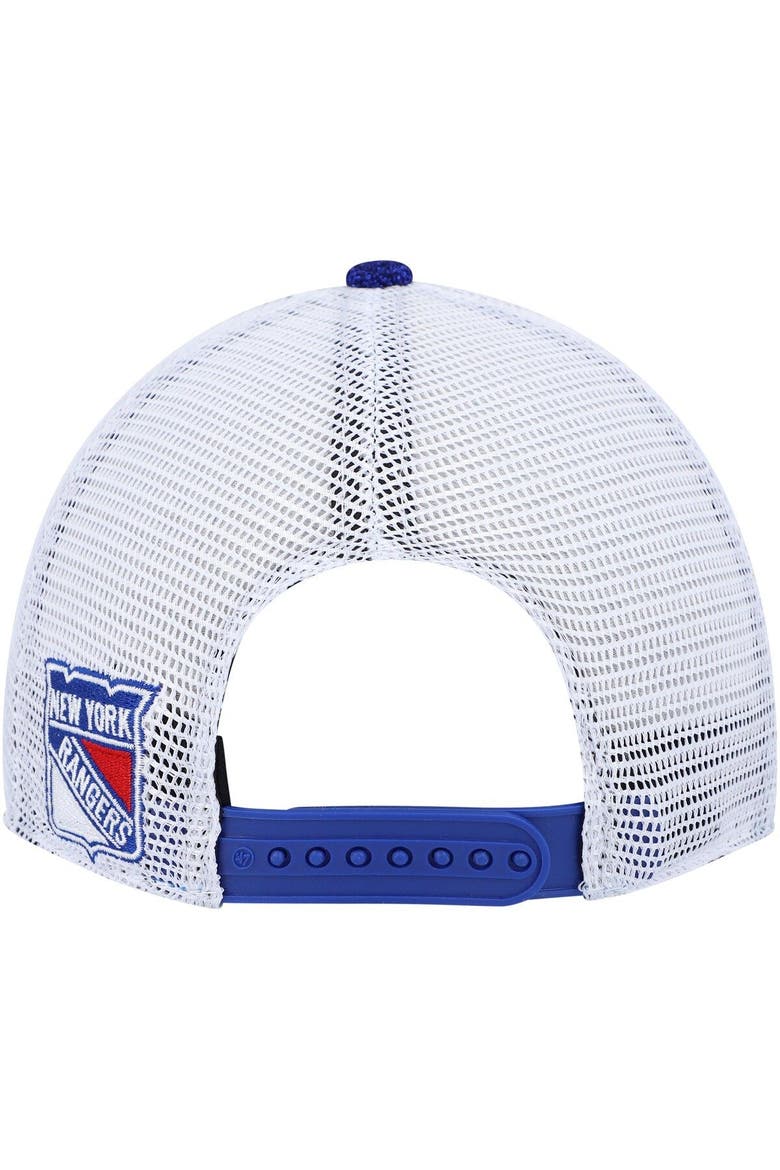 Women's '47 Blue/White New York Rangers Encore MVP Trucker Snapback Hat, Alternate, color, Blue