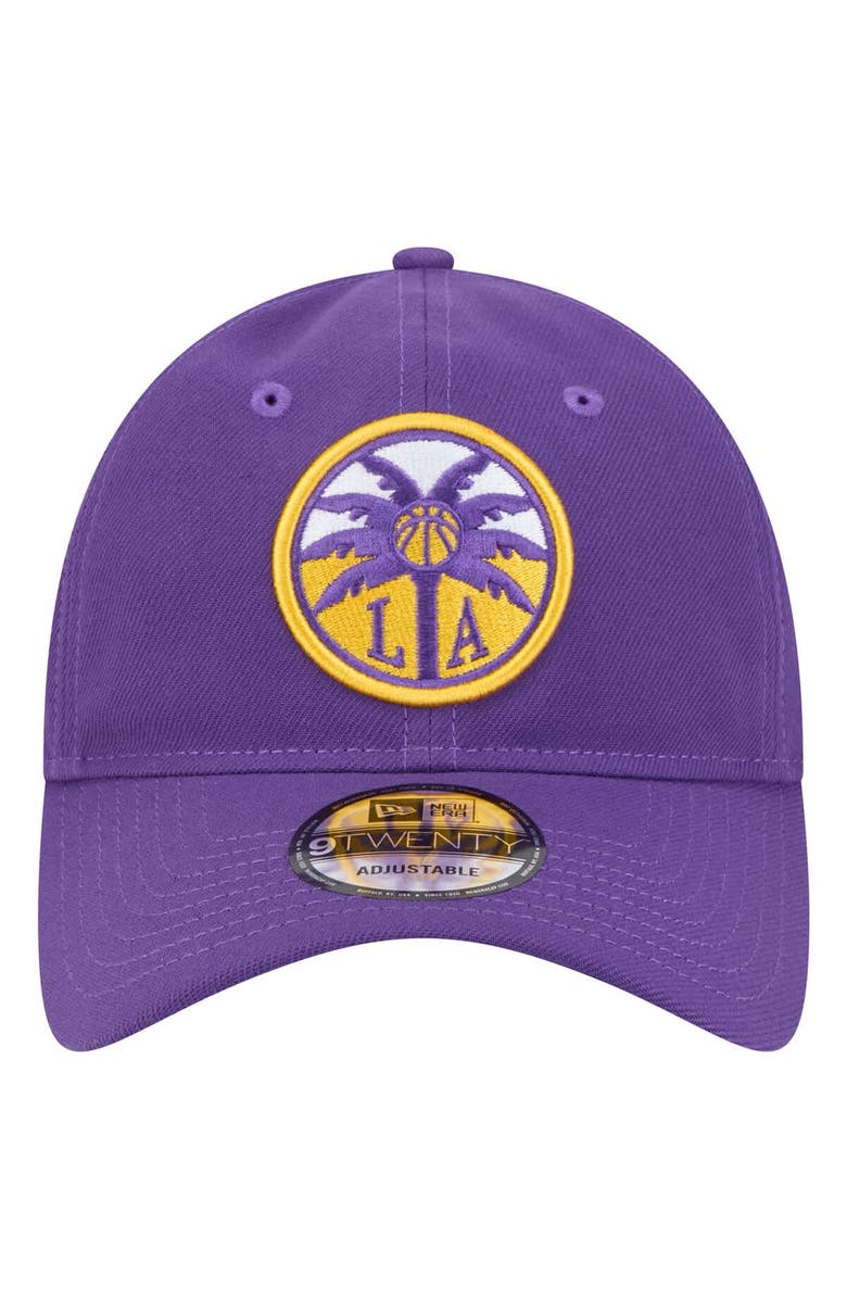 New Era Unisex New Era Purple Los Angeles Sparks Core Logo 9TWENTY Adjustable Hat, Alternate, color, Purple