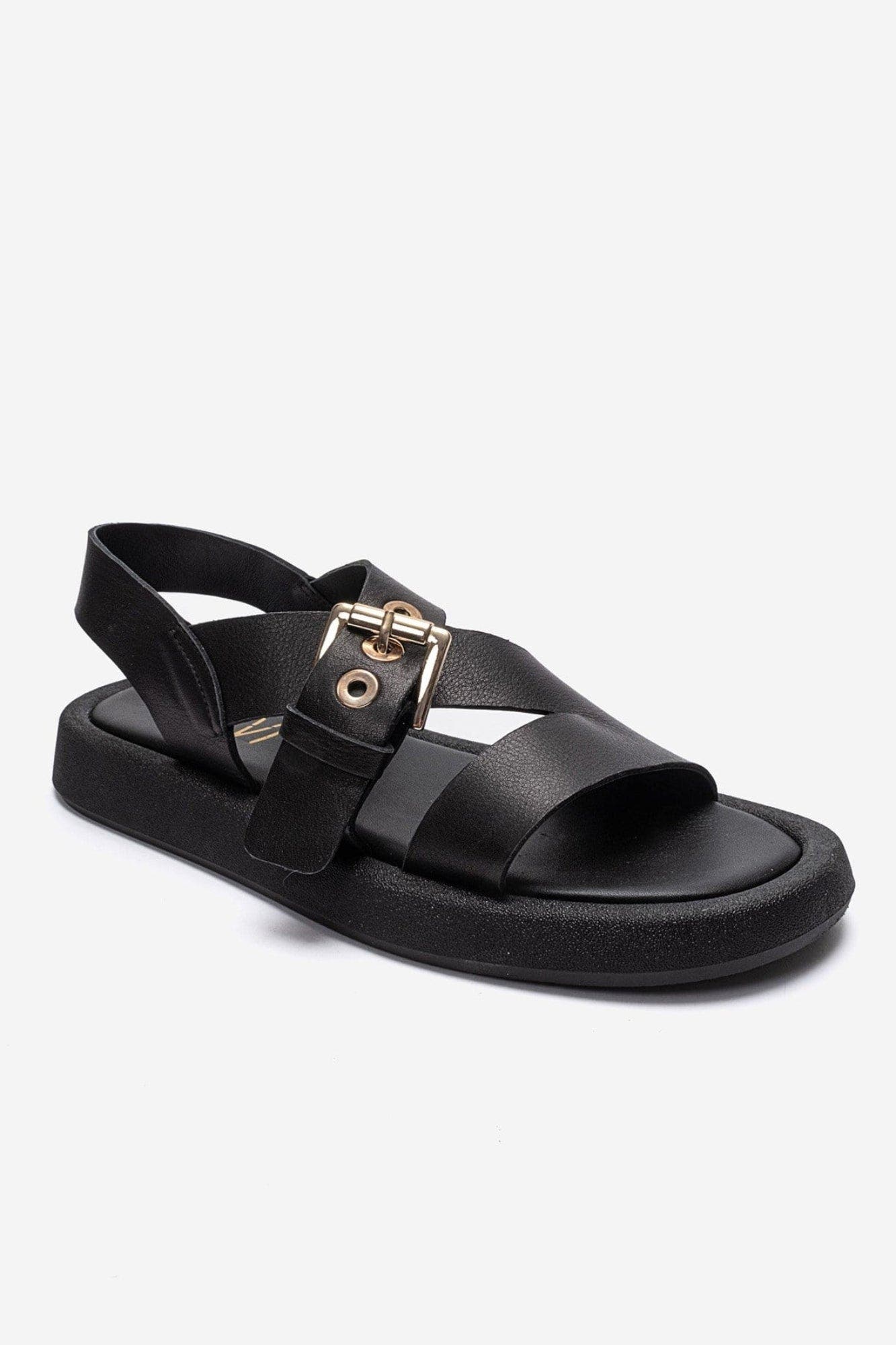 Roven Leather Sandal, Alternate, color, Black