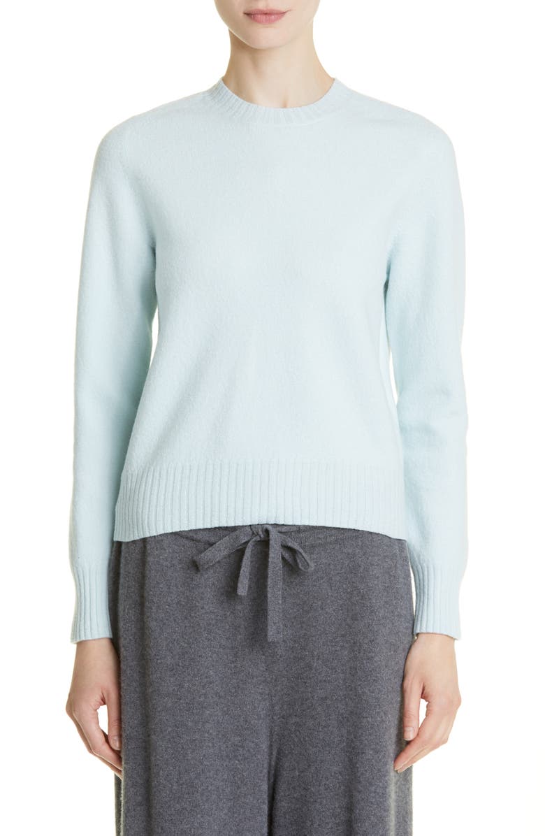 Jil Sander Merino Wool Shrunken Crewneck Sweater, Main, color,