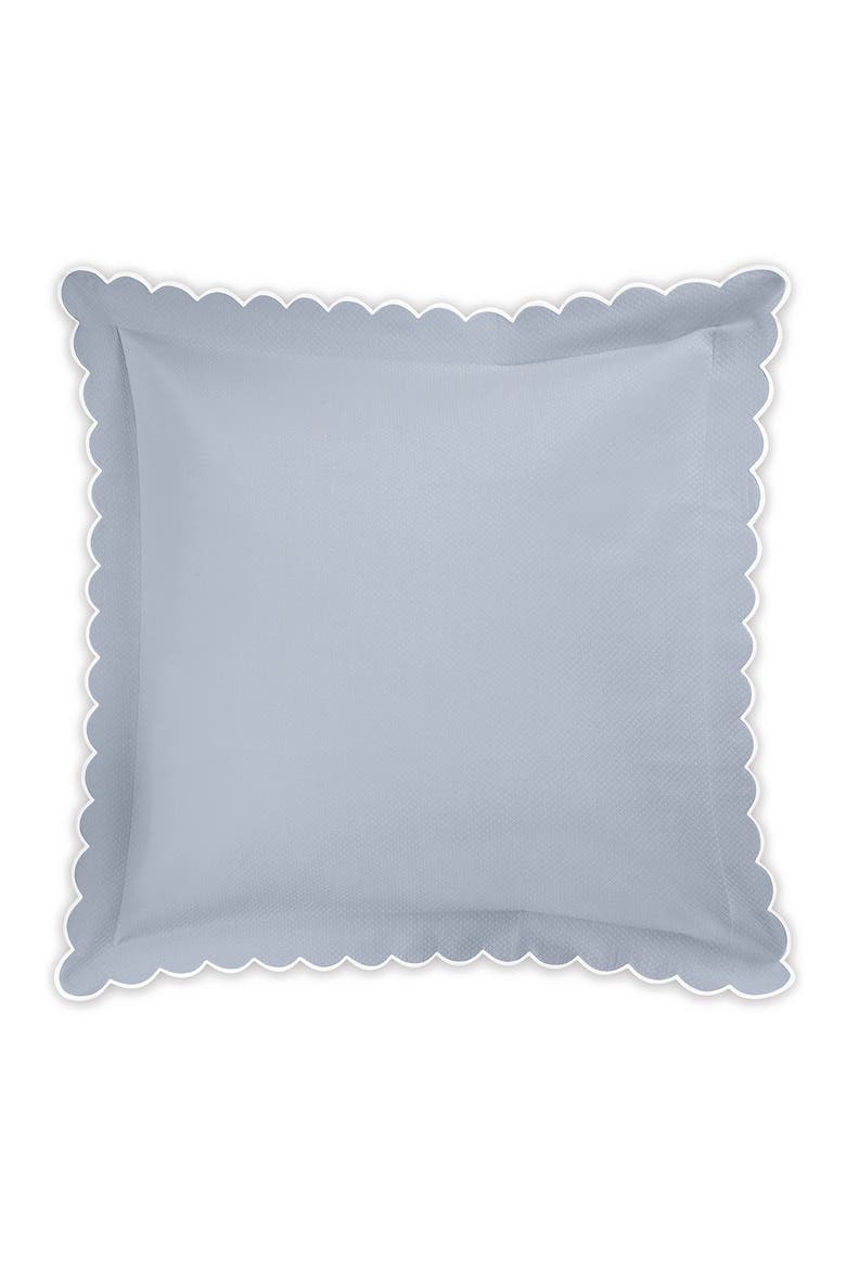 Diamond Piqué Euro Sham, Main, color, HAZY BLUE