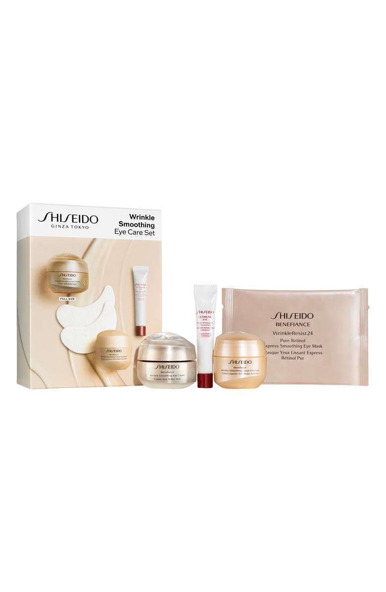 Shiseido Benefiance Wrinkle Smoothing Eye Care Set USD $122 Value, Main, color,