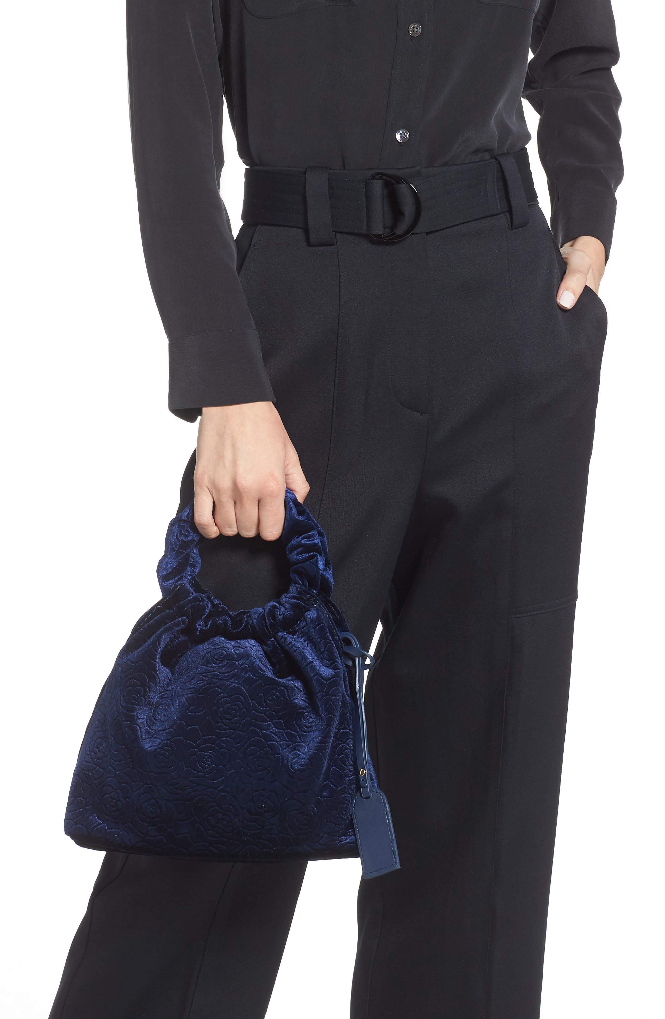 Sole Society Tyll Velvet Crossbody Pouch, Alternate, color, 