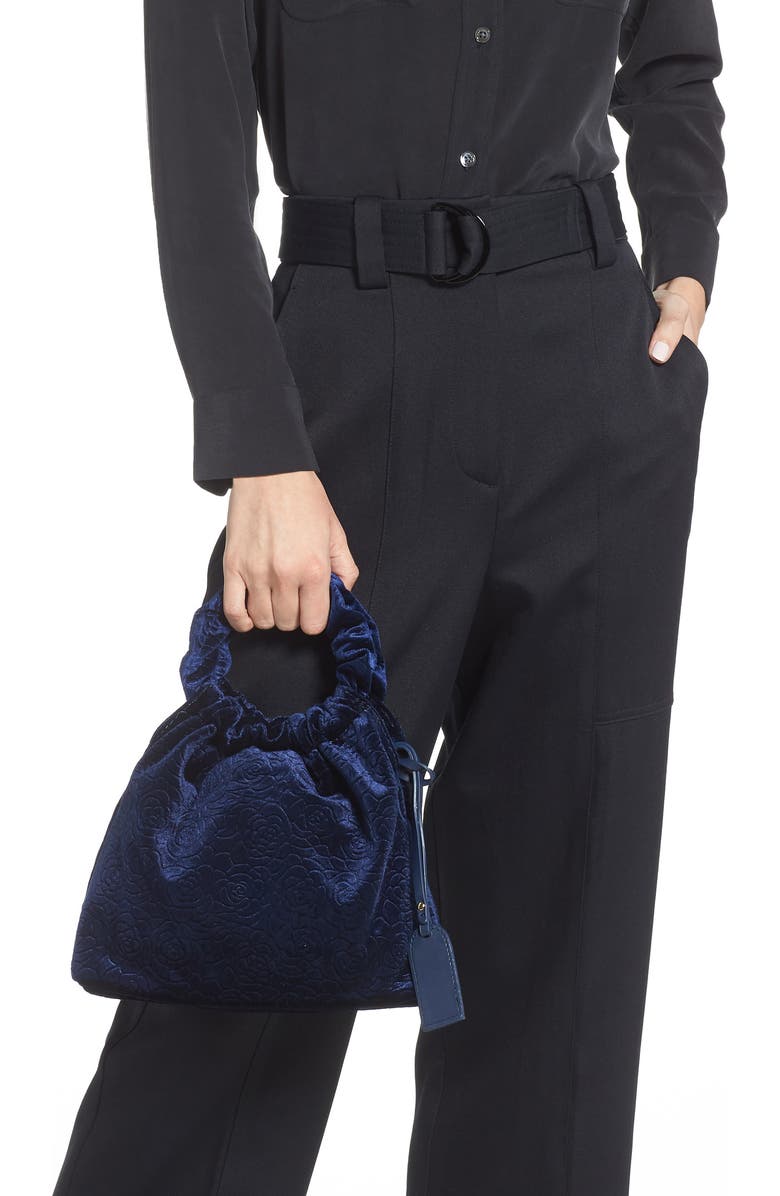 Sole Society Tyll Velvet Crossbody Pouch, Alternate, color,