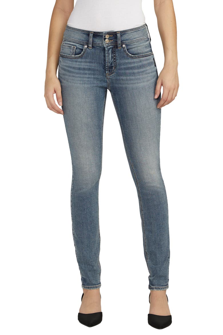 Suki Curvy Mid Rise Skinny Jeans, Main, color, INDIGO