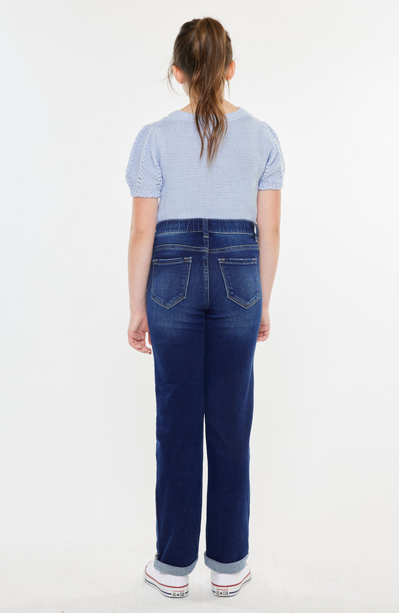 KanCan Milly Mid Rise Straight Jeans, Alternate, color, Dark Wash