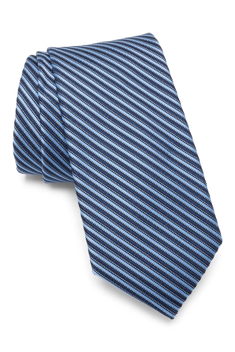 Gregory Stripe Tie, Main, color, NAVY