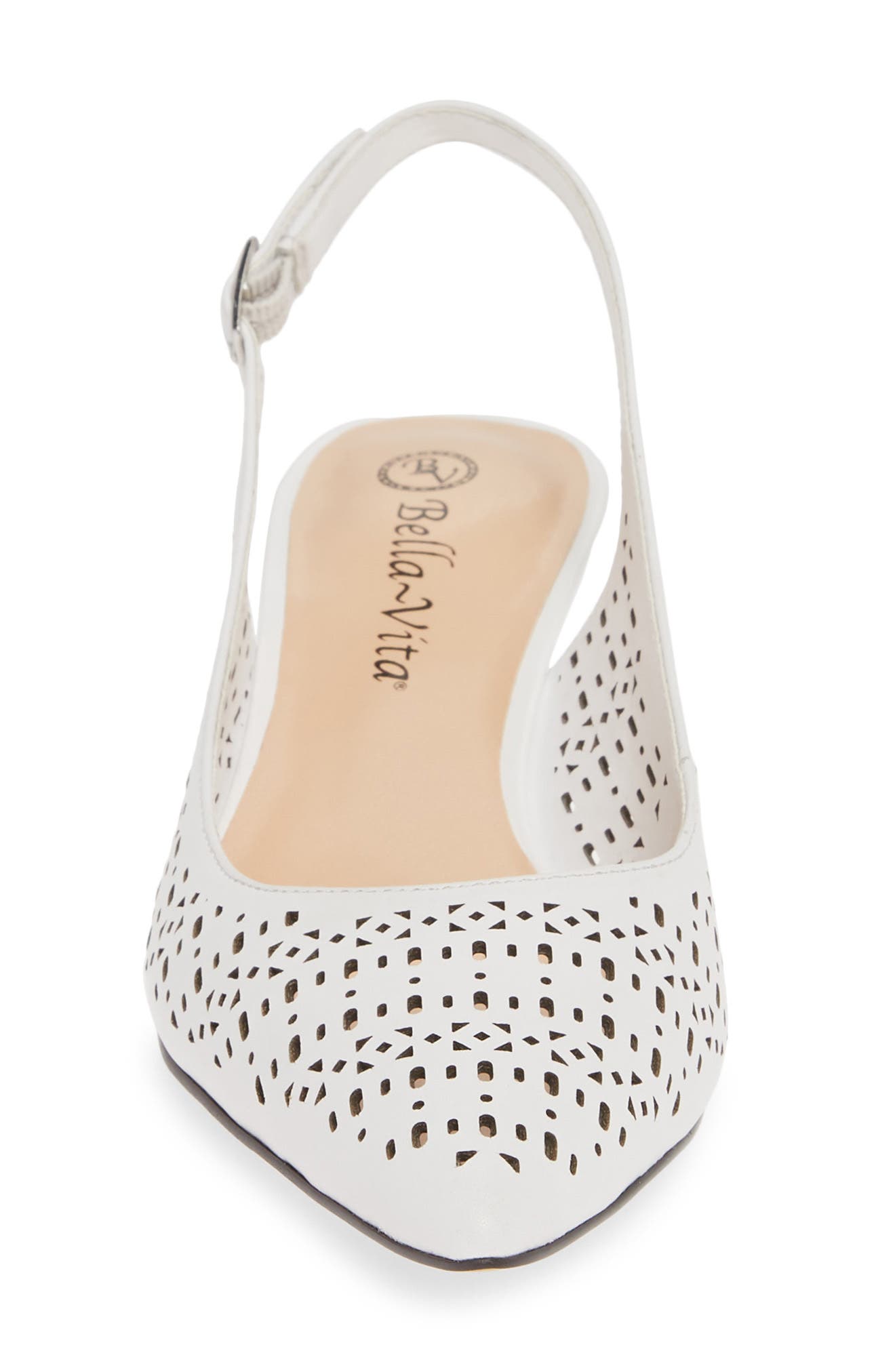 Sybil Pump, Alternate, color, WHITE LEATHER