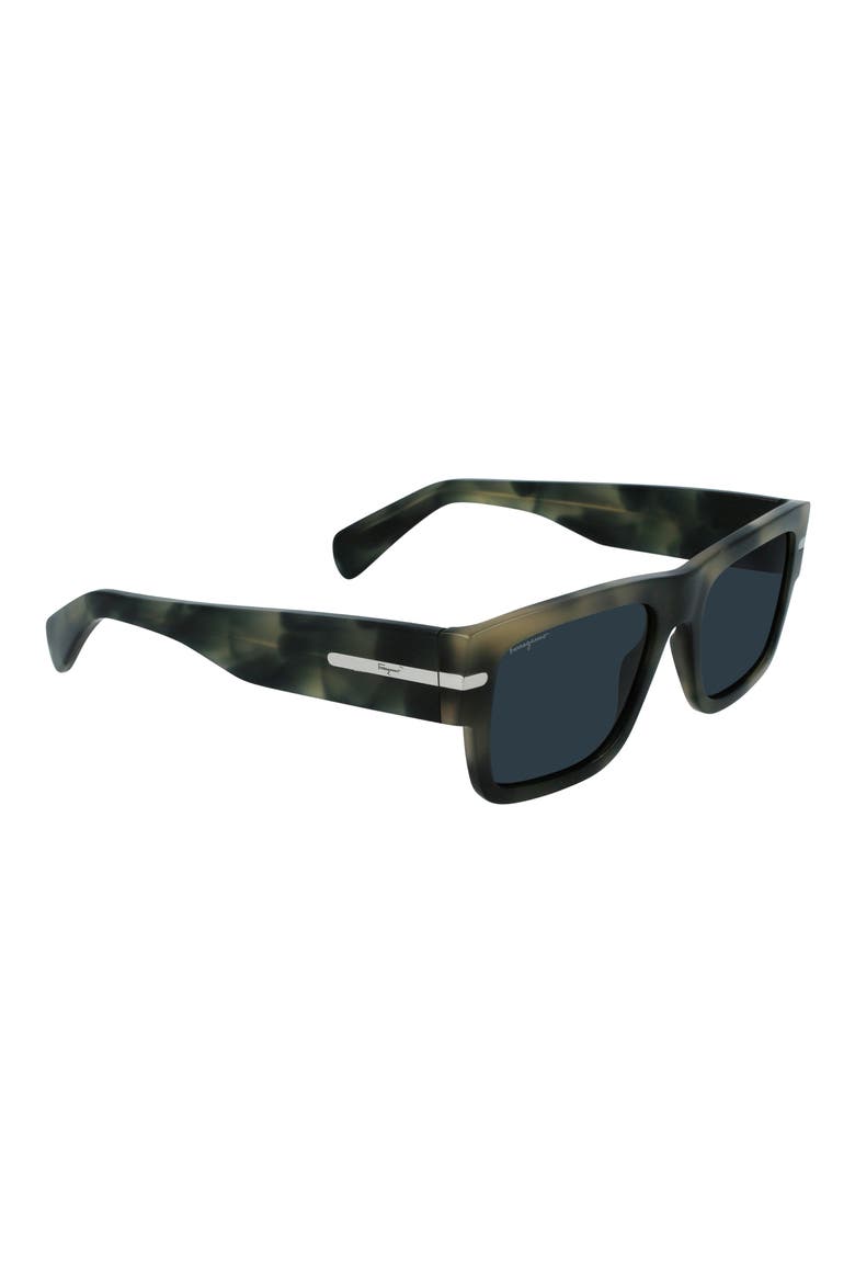 Classic Logo 54mm Rectangular Sunglasses, Alternate, color, GREY HAVANA