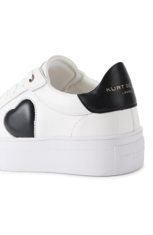 Kurt Geiger London Lana Heart Sneaker In Open White