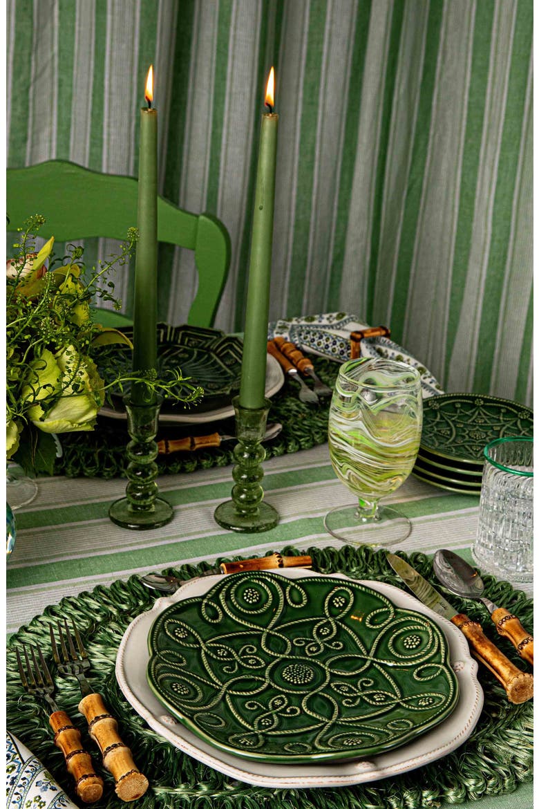 Provence Set of 2 Candlesticks, Alternate, color, BASIL