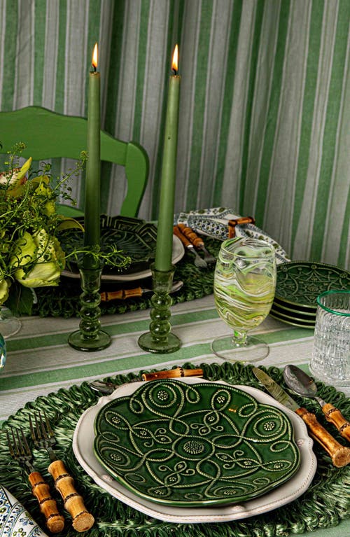 Juliska Provence Set Of 2 Candlesticks In Basil