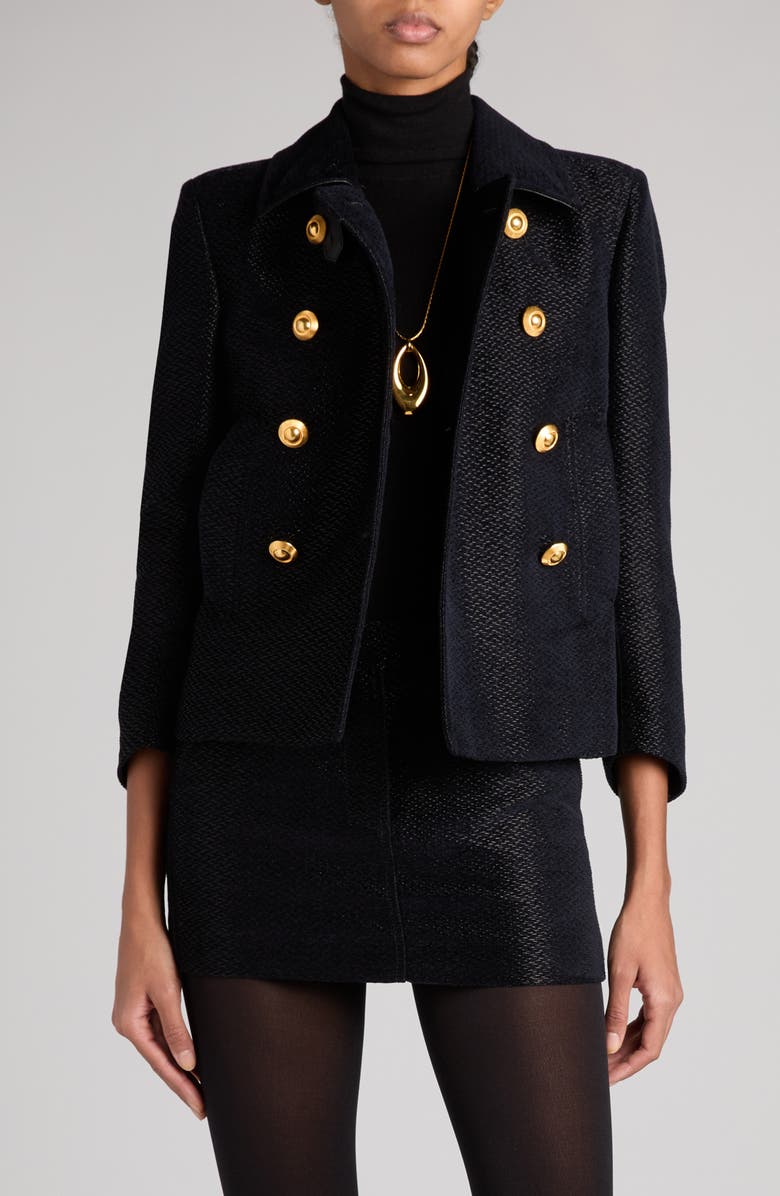 TOM FORD Double Breasted Bouclé Jacket, Main, color,