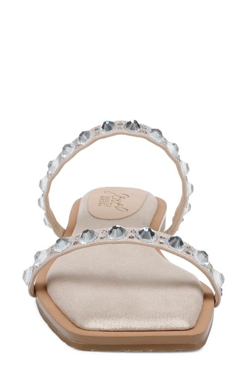Jewel Badgley Mischka Honesty Slide Sandal In Rose Gold