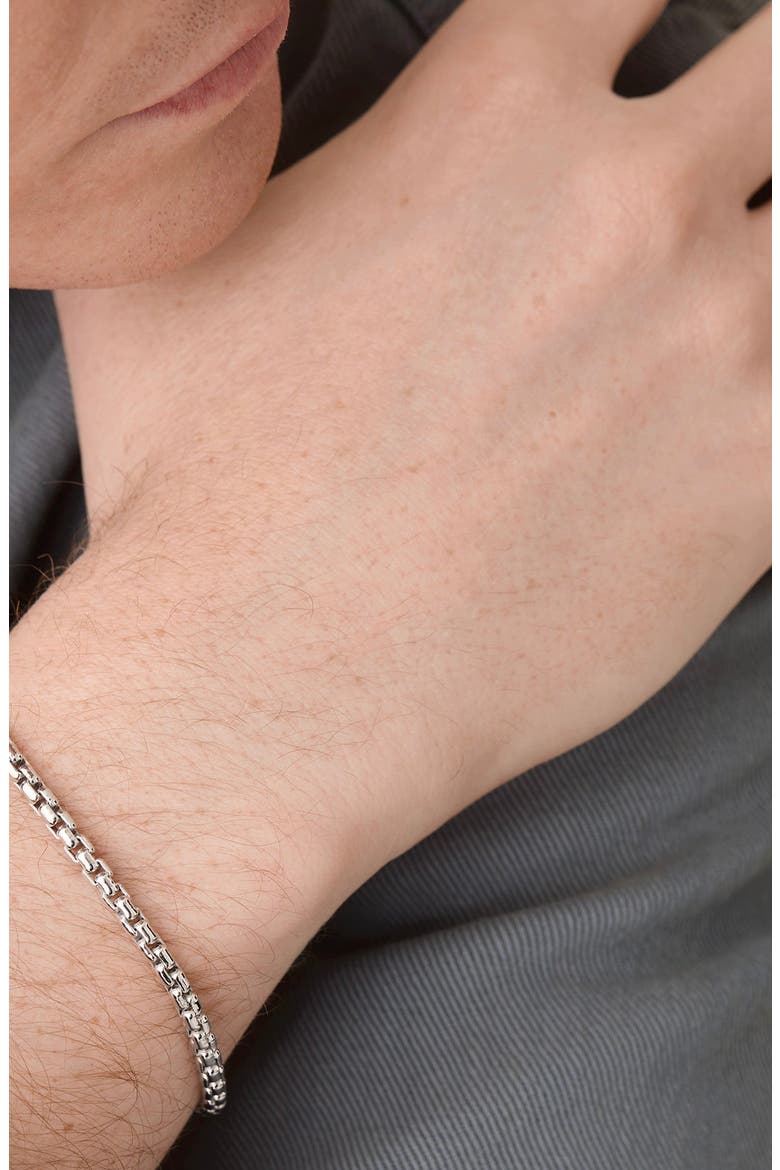 Round Box Chain Bracelet, Alternate, color, Sterling Silver