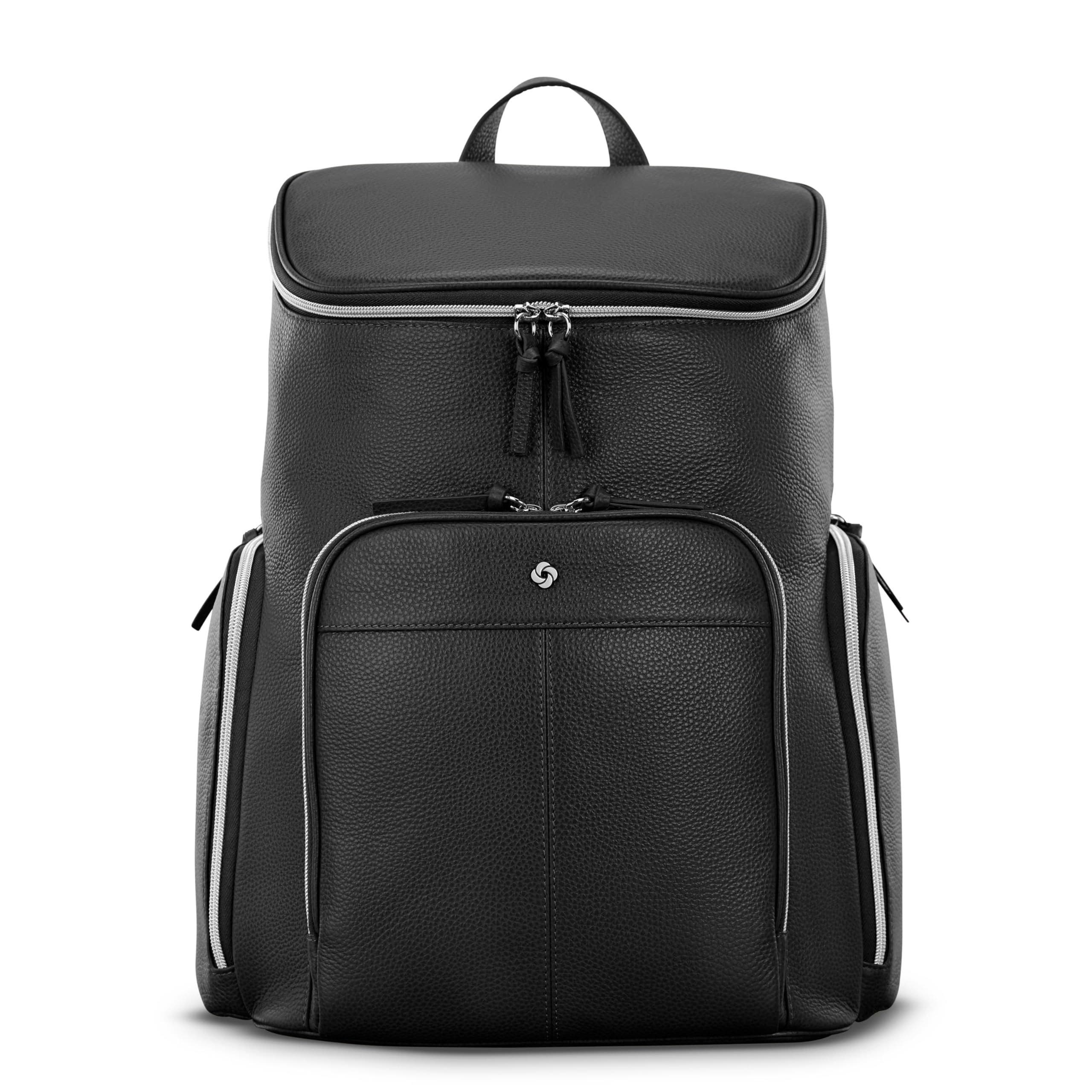 Samsonite Mobile Solution 2 Leather Deluxe Backpack, Alternate, color, Black