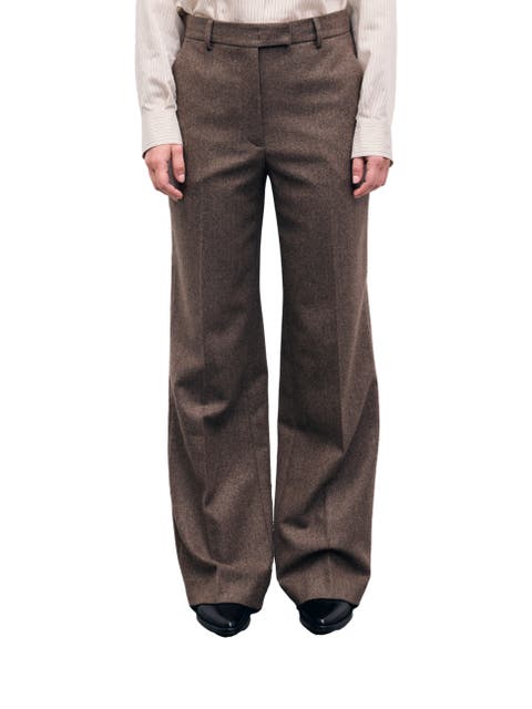 Mia Wide Leg Mid Rise Trousers
