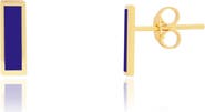 The Lovery Fine Jewelry Lapis Bar Stud Earrings