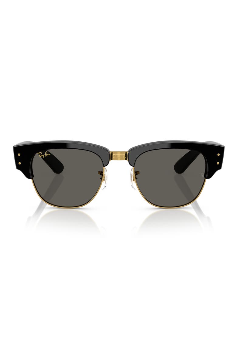 x A$AP Rocky Blacked Out Mega Clubmaster 53mm Square Sunglasses (Limited Edition), Main, color, BLACK ON GOLD/ DARK GREY