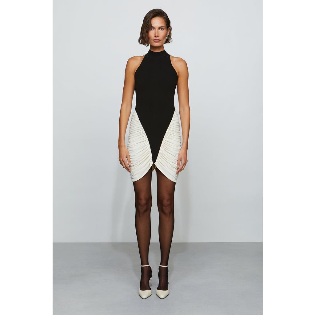 Et Ochs Atticus Knit Combo Mini Dress In Multi