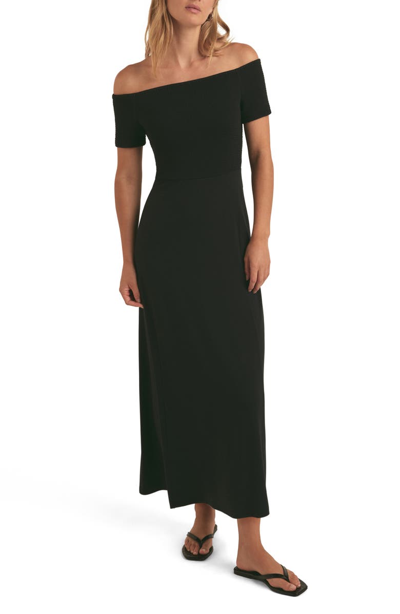 Favorite Daughter The Genevieve Off the Shoulder Maxi Dress, Main, color, 