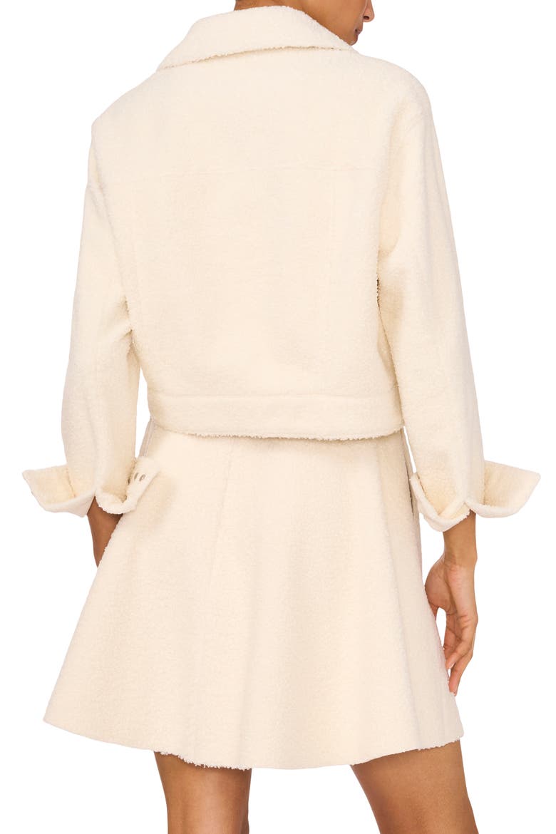 Faux Shearling Crop Jacket, Alternate, color, BIRCH