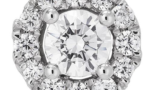 Frankie & Zoe 14k White Gold Lab Grown Round Diamond Halo Stud Earrings In Gold