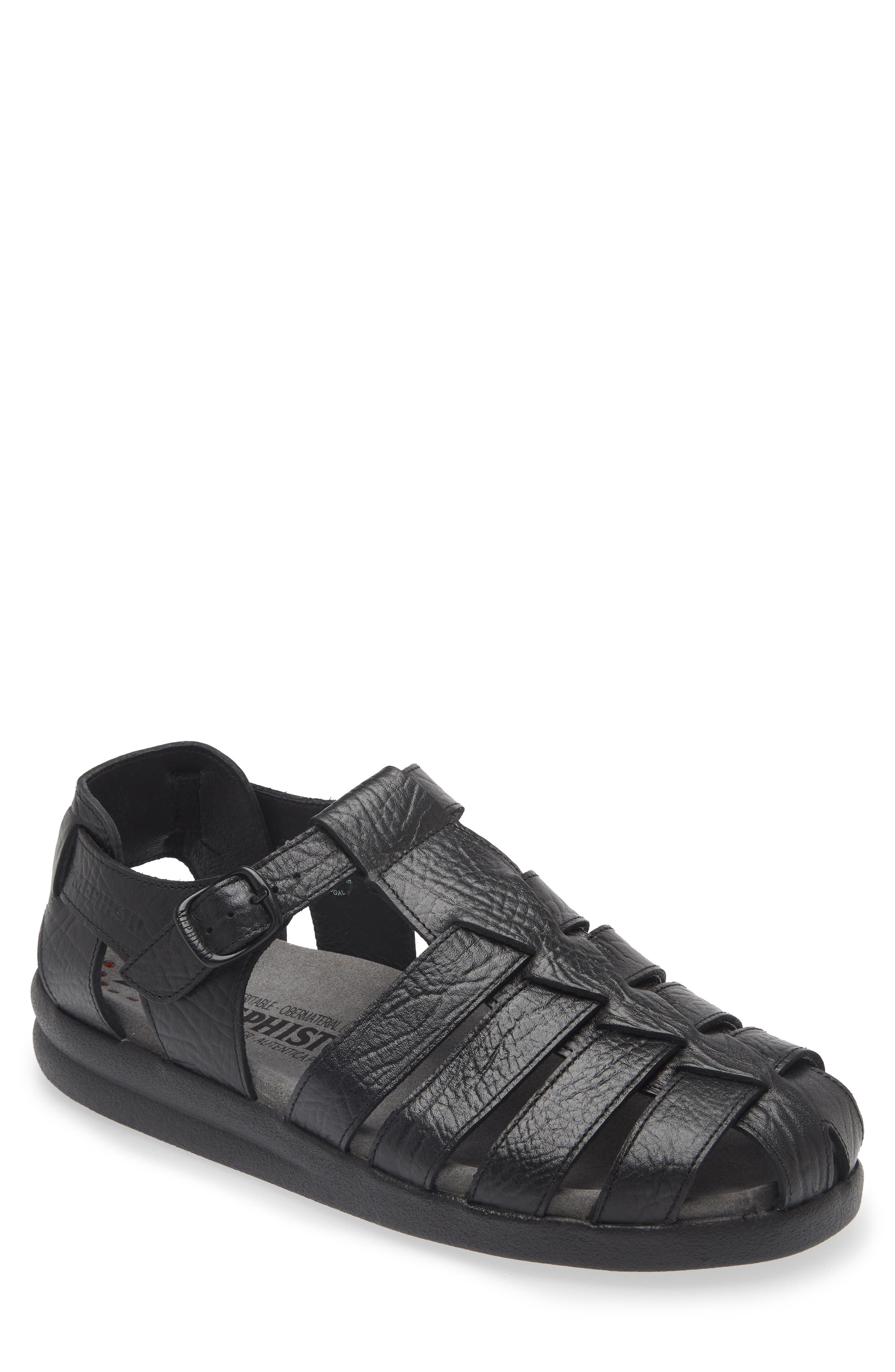 Mephisto Sam Fisherman Sandal, Alternate, color, Black