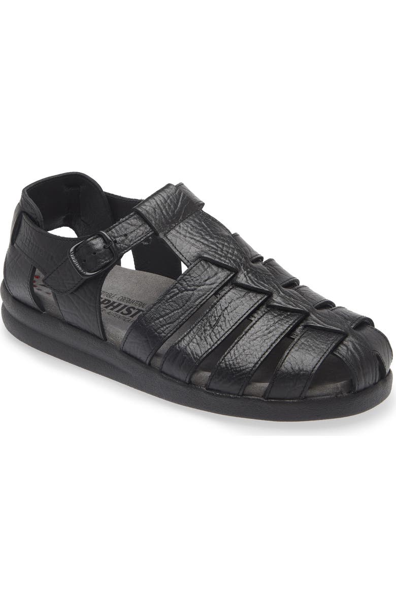 Mephisto Sam Fisherman Sandal, Alternate, color, Black