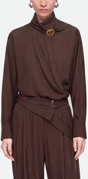 Nocturne Stone Accessory Stand Collar Blouse