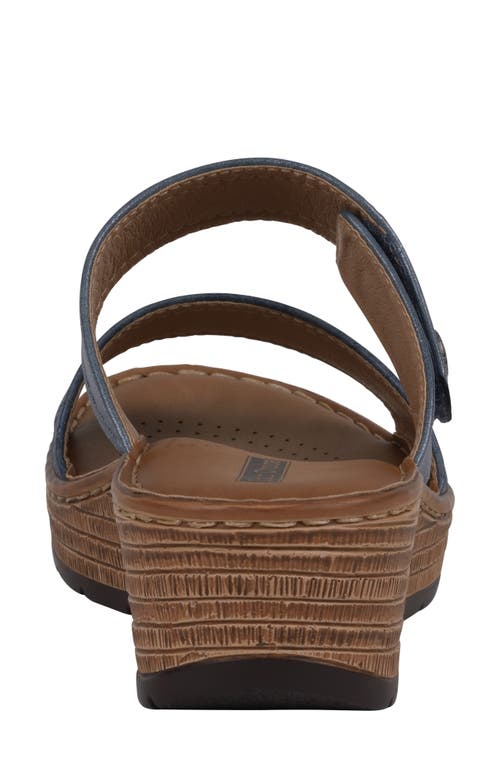 Gc Shoes Meli Comfort Wedge Sandal In Blue