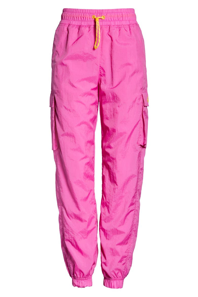 Sportswear Icon Clash Woven Sweatpants, Alternate, color, FIREPK/LSRORG