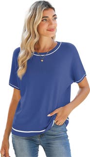 Zilpu Lightweight Soft Knit Crewneck Top