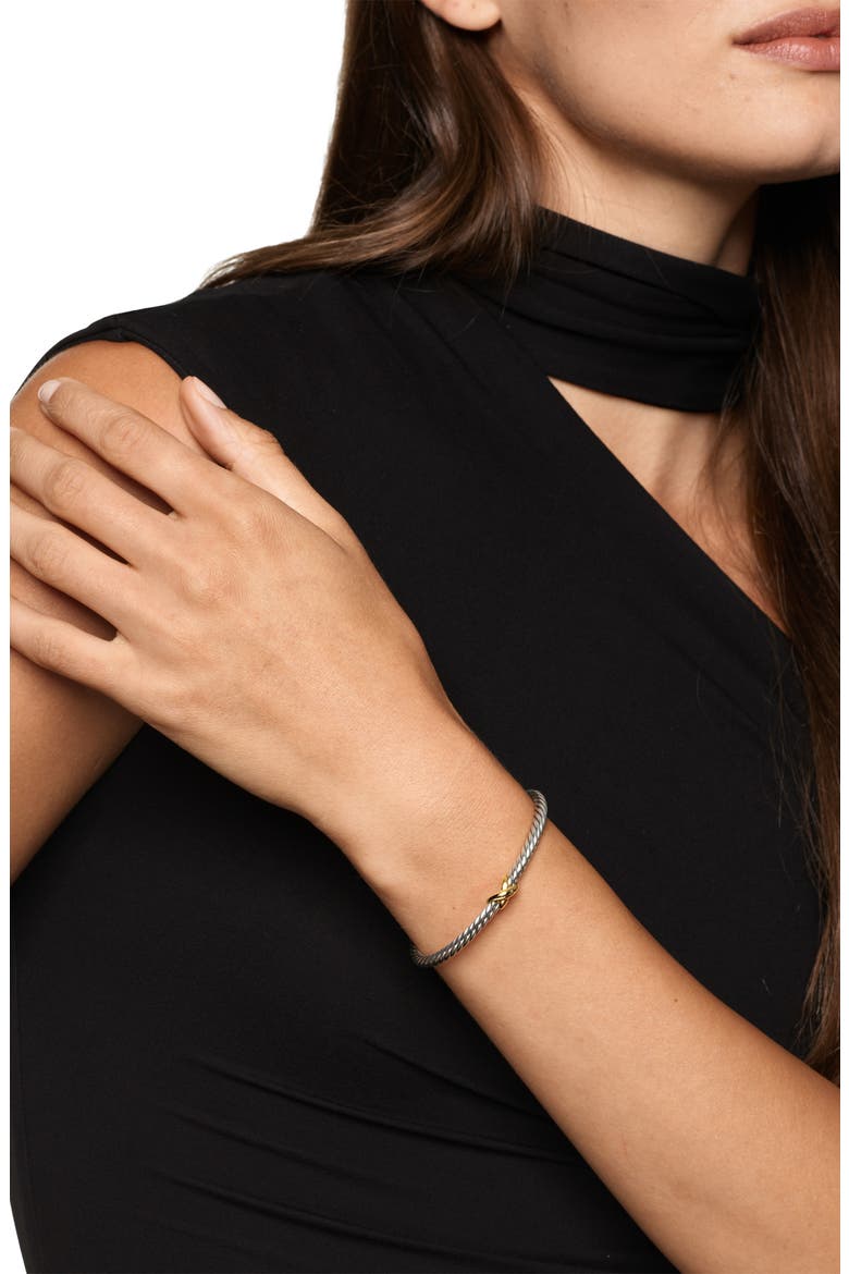 Cable Flex Buckle Bracelet in Sterling Silver with Diamonds, Alternate, color, DIAMOND
