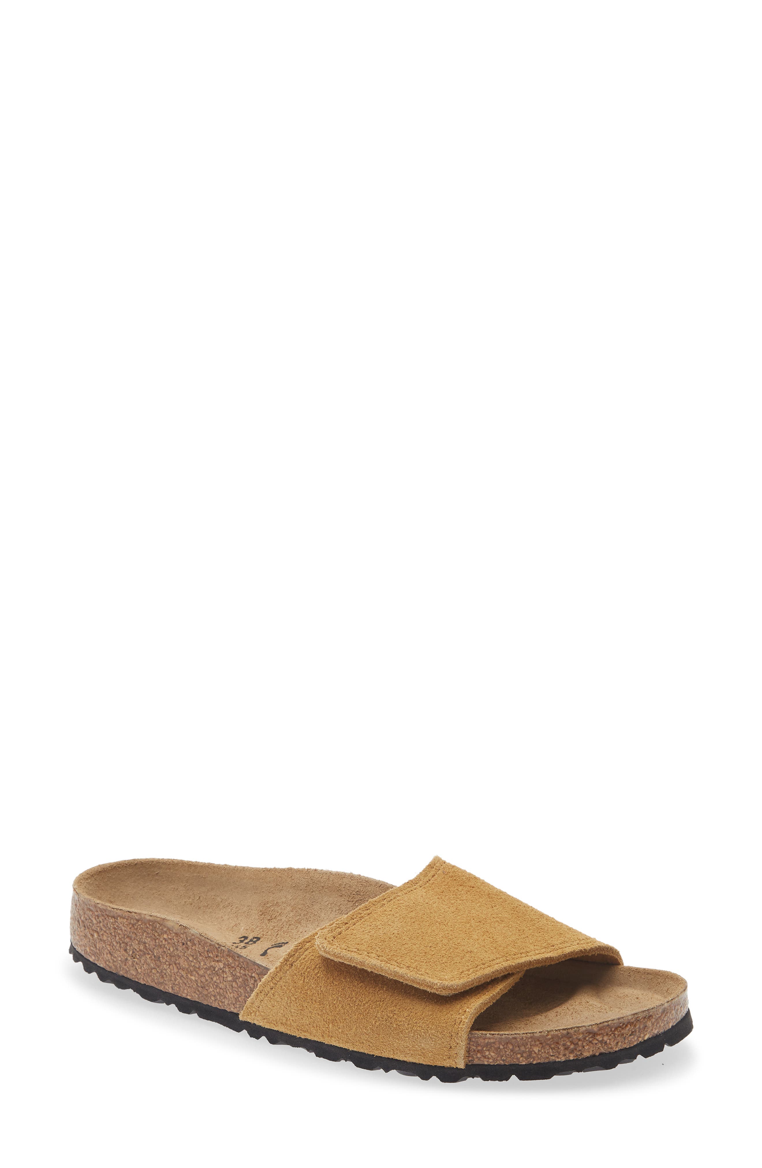Birkenstock Sylt 2.0 Slide Sandal, Main, color, Cork Brown Suede