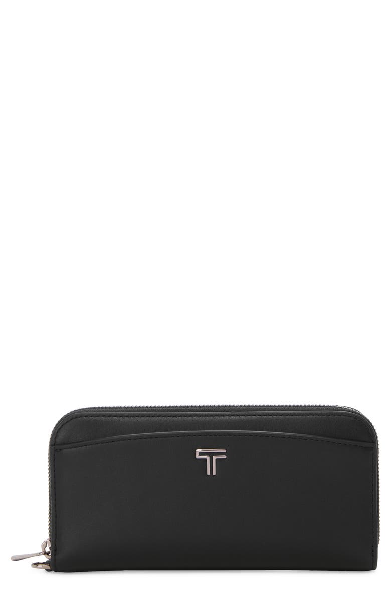 TUMI Zip-Around Continental Wallet, Main, color, Black/ Gunmetal