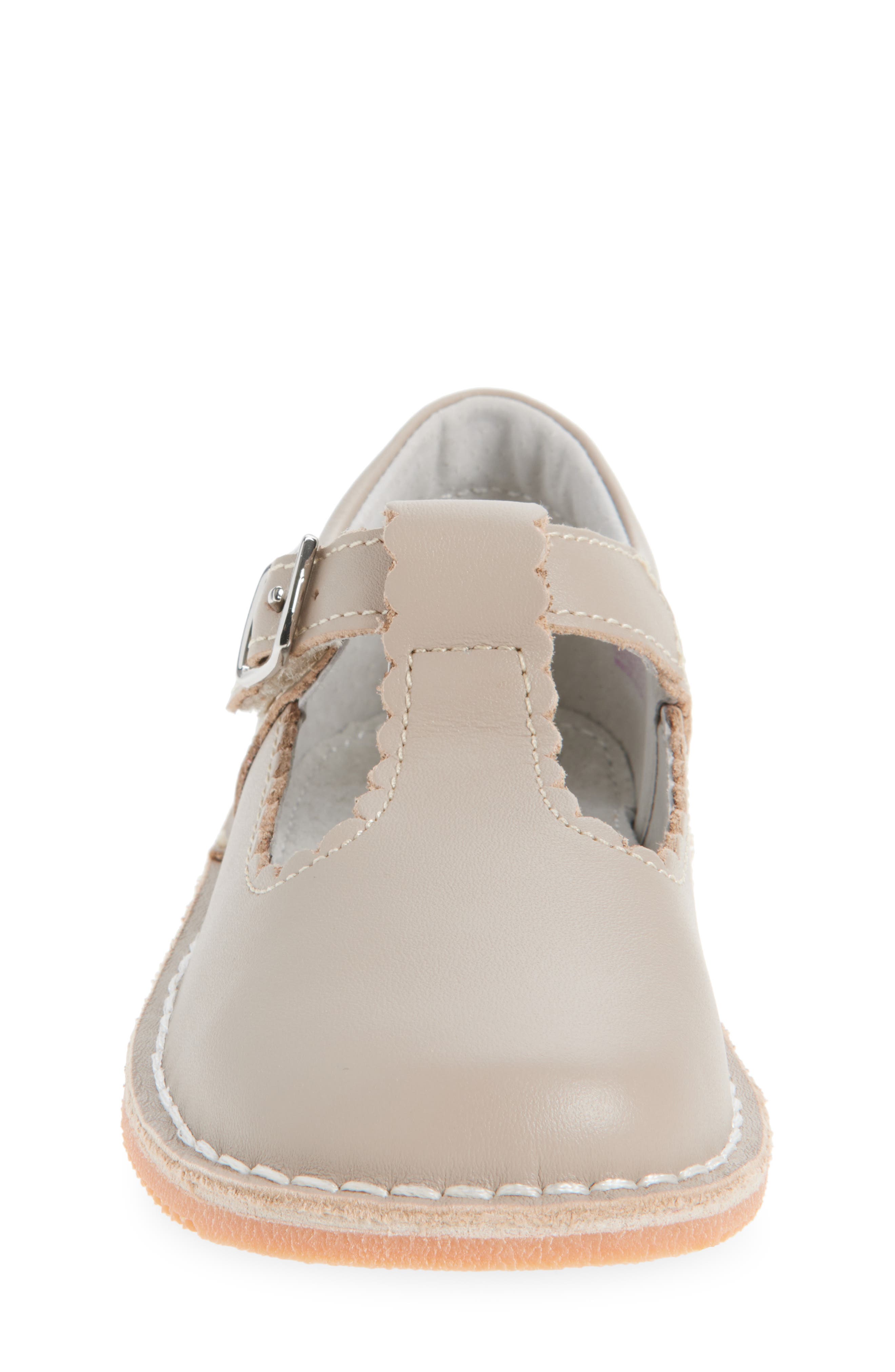 Kids' Selina Scallop T-Strap Flat, Alternate, color, ALMOND