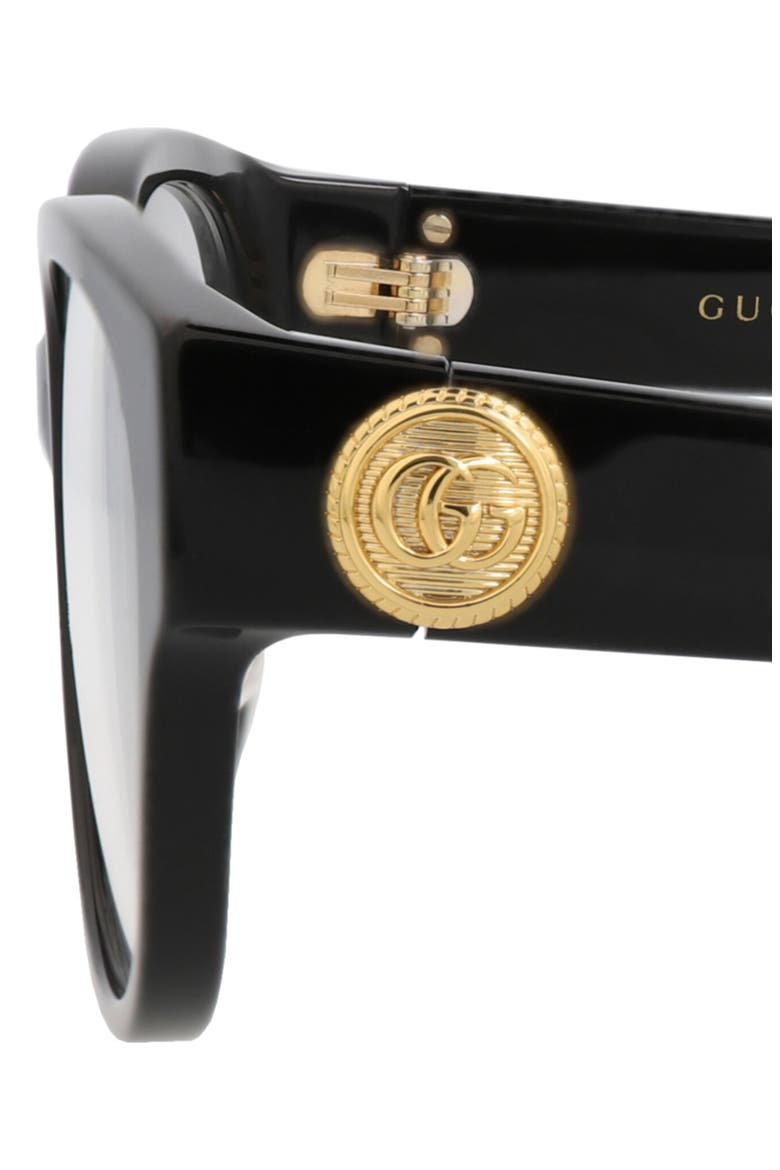 54mm Round Optical Glasses, Alternate, color, BLACK BLACK TRANSPARENT