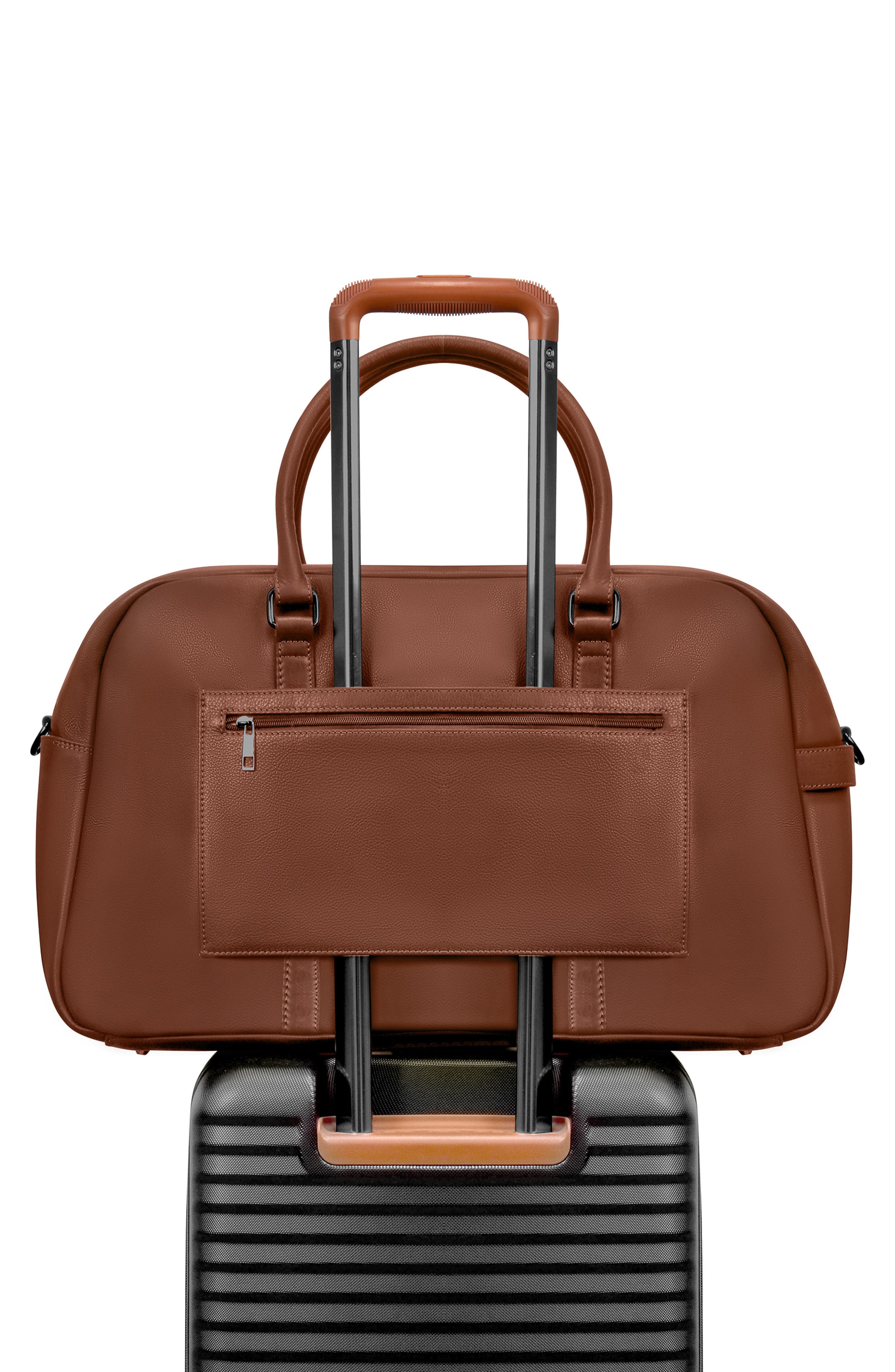 CHAMPS Onyx Leather Duffel Bag, Alternate, color, Brown