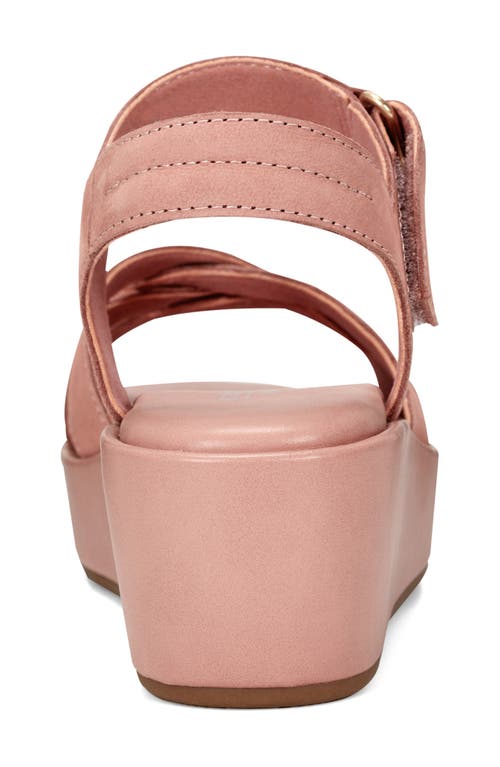 Rockport Women's Amira Strappy Open Toe Casual Wedge Sandals In Medium Pink