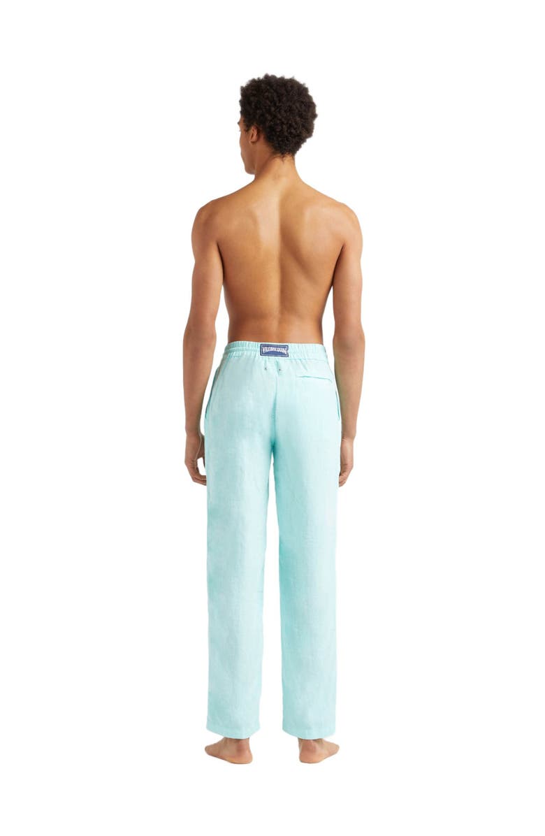 Vilebrequin Men's Slim Fit Solid Linen Pants, Alternate, color, Lagon