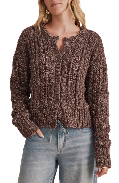Hartford Pompom Cotton Blend Cardigan